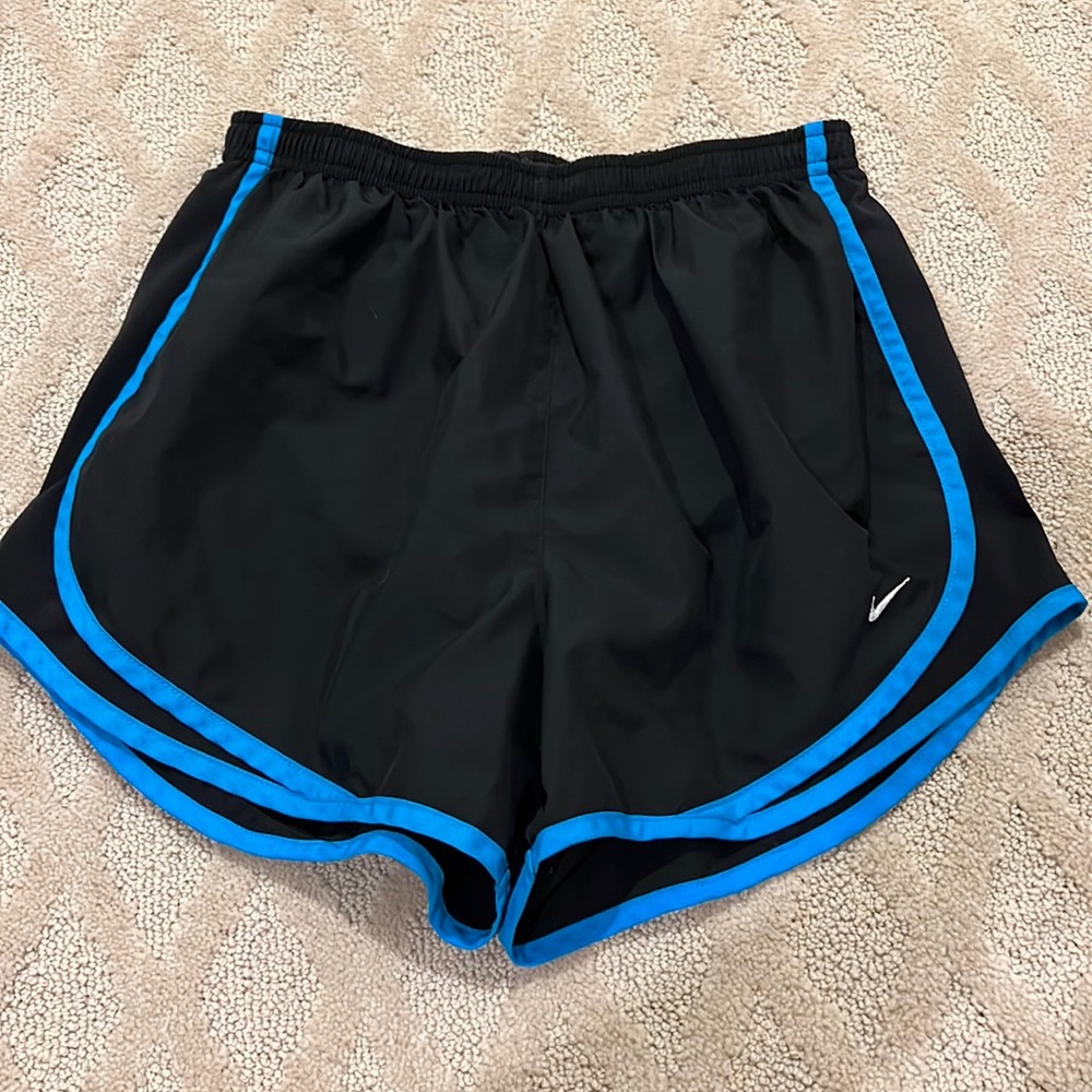 nike black and blue shorts